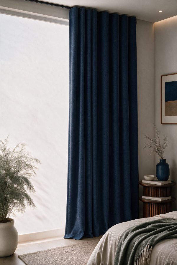 Townhouse Interiors Midnight curtain in deep navy
